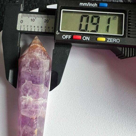 Amethyst Crazy Lace Crystal Wand (#5) - Picture 11 of 13